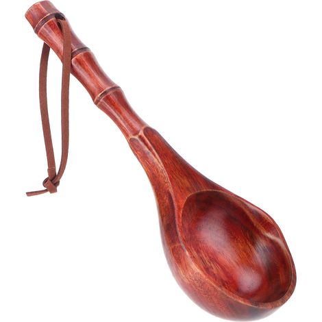 Cuillère en Bois Ronde Style Japonais pour Sauna et Cuisine - Accessoire Soupe (1/5)