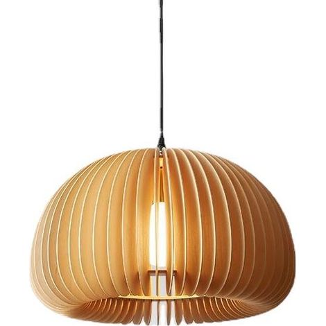 Lampe suspension moderne ferme rotin suspension lustre rond rétro bambou plafonnier luminaire bar café bureau salon de thé suspension pour vêtements cage d'escalier salon lumière (taille : 18cm) (1/5)