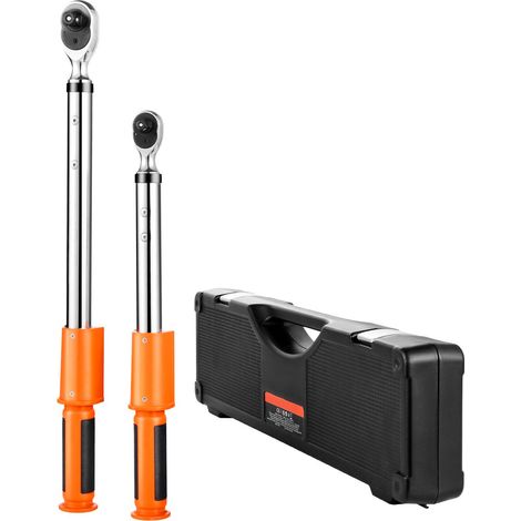 Clé dynamométrique numérique 2 pièces, 1/2 et 3/8 pouce, 72 dents, précision ±2%, avec valeur préréglée, notification sonore et LED, pour auto et moto. (1/5)
