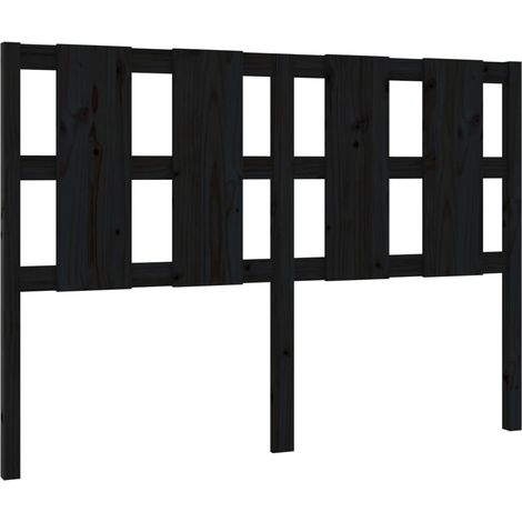 Maison Exclusive - Kopfteil Schwarz 125,5x4x100 cm Massivholz Kie