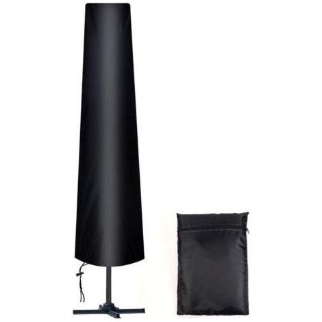 1 housse parasol droit, 300 cm, tissu Oxford 210D, résistante aux intempéries et UV, avec sac de rangement (1/5)