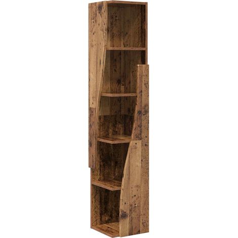 Maison Exclusive - Mobile angolare Legno vecchio 27,5x27x140cm Legno multistrato (1/5)
