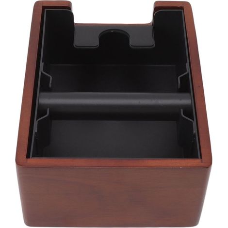 Kaffeebox mit Ständer aus Holz und ABS, integriertem Kaffeesatzbehälter, ideal für Zuhause und Café. (1/5)