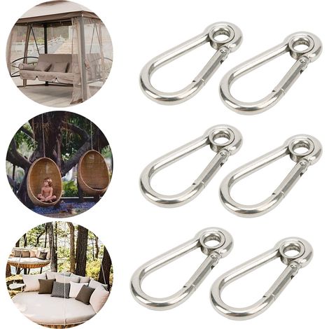 Packung mit 10 M5-Federklemmen aus Edelstahl 304 mit Ring (1/5)