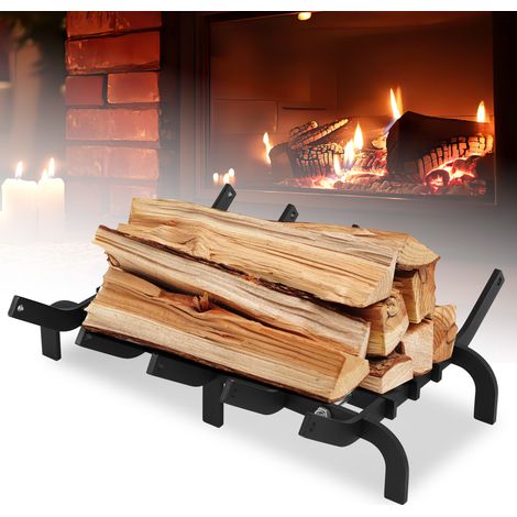 Jiubiaz Griglia da focolare rialzata di 7 cm, ventilazione ottimizzata per una combustione efficiente della legna, 41 x 32,5 cm (1/5)