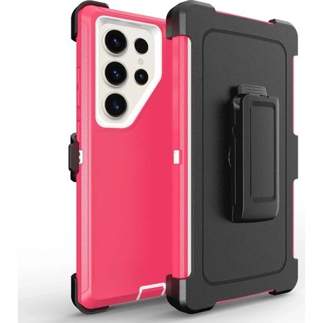 (Rose, Galaxy S26) Étui de protection blindé robuste et durable avec clip ceinture et revêtement antichoc. (1/5)