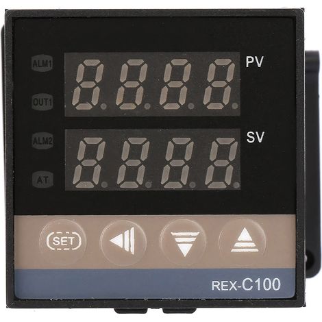 Thermostat numérique REX-C100, contrôleur de température PID FK02-M avec sortie relais AN, pour chaudière, four, moule industriel, régulation précise (1/4)