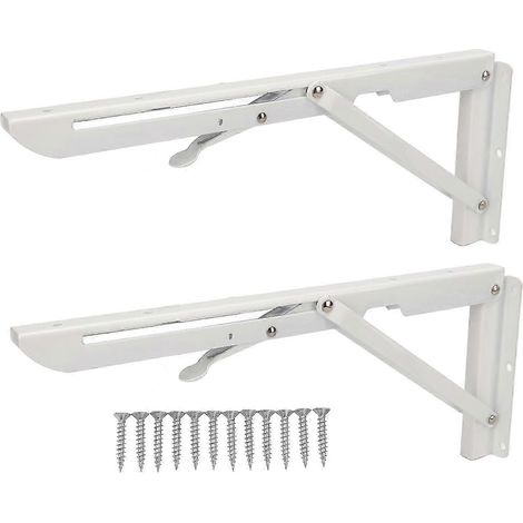Stück klappbare Tischhalterung, Wandmontage, zusammenklappbare Regalhalterung 34 cm / 13,39 Zoll für Wohnmobil/Boot (1/5)