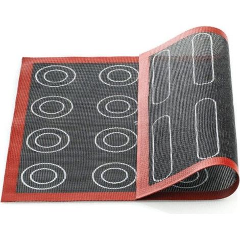 silikomart  Tappeto in Silicone Microforato AIR MAT ECLAIR & CHOUX, 400x300 mm, Ideale per Cottura Dolci Uniforme, Antiscivolo e Antiaderente, Anima in Fibra di Vetro, Made in Italy (1/2)