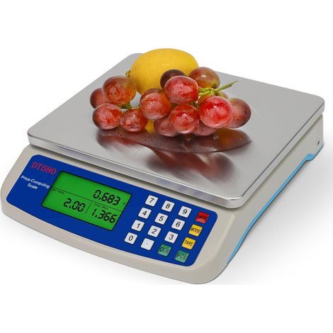 Balance de cuisine électronique 30 kg/1 g en acier inoxydable. Balance alimentaire numérique avec affichage LCD. Piles et adaptateur secteur 6 V inclus.-AquaForge (1/5)