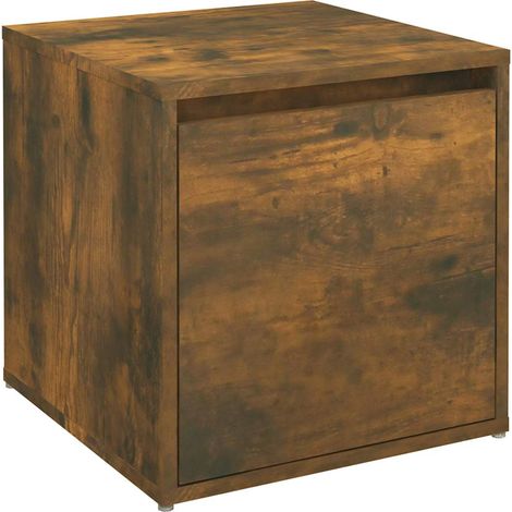 Tiroir boîte Chêne fumé 40,5x40x40 cm Bois d'ingénierie vidaXL