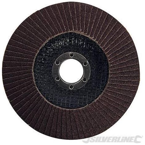 Disco a lamella in ossido di alluminio per l'utilizzo con smerigliatrici angolari portatili silverline-125mm / Grana 40 (1/2)