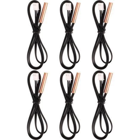 Sonde de Température pour Climatiseur 10k à Tête en Cuivre, Capteur Précis avec Installation Facile, Lot de 6 Pièces pour Contrôle et Surveillance Thermique (1/5)