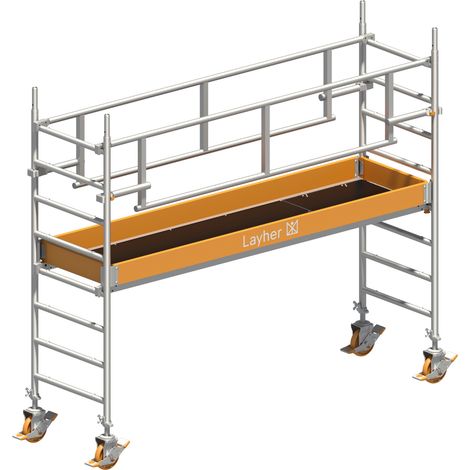 Layher Rollgerüst Uni Standard P2 Safety Plus mit Doppelgeländer 3,20m AH (1/3)