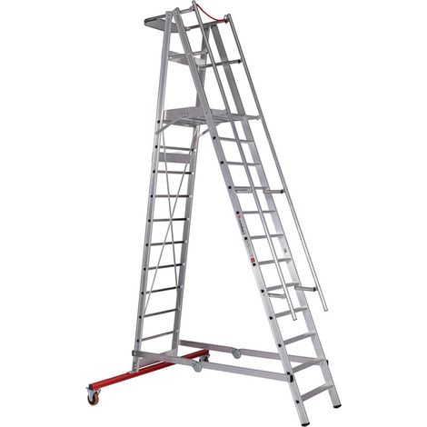 Euroline Premium 32777 Podestleiter fahrbar 12 Stufen (1/4)