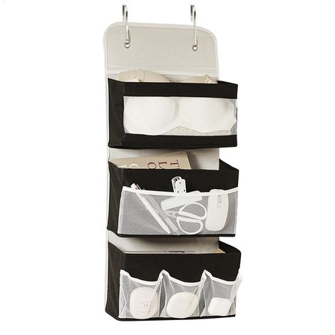 Organisateur suspendu, support de porte pour armoire, armoire et mur, organisateur suspendu de salle de bain, support suspendu 67,5 29,5 cm, organisateur de garde-robe pliable, armoire suspendue perm (1/5)