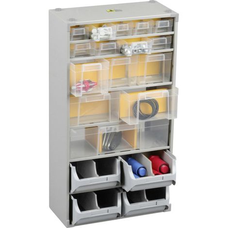 Allit Werkstatt-Magazin (L x B x H) 300 x 165 x 565 mm Anzahl Fächer: 19 Inhalt 1 St.