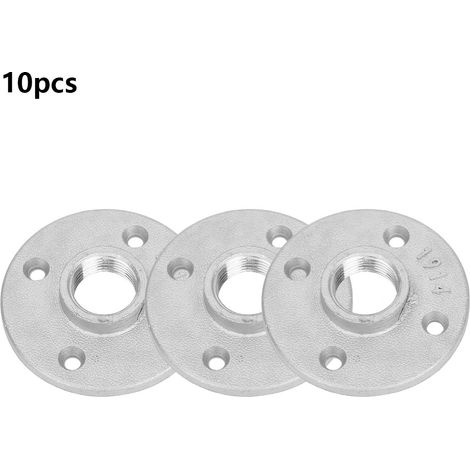Lot de 10 Brides DN20 4 Trous, Base Quincaillerie, Filetage Britannique 3/4'' (1/5)