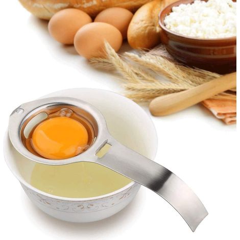 sparateur D'oeufs Jaune D'uf Filtre Blanc Diviseur D'oeufs De Qualit Alimentaire Tamis  Ufs En Acier Inoxydable Gadget De Cuisine Outil De Cuisson (1/5)