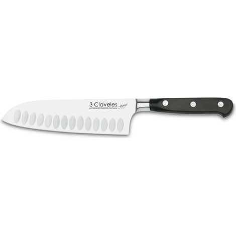 3 Claveles Forgé - Coltello Santoku alveolato forgiato, 17 cm