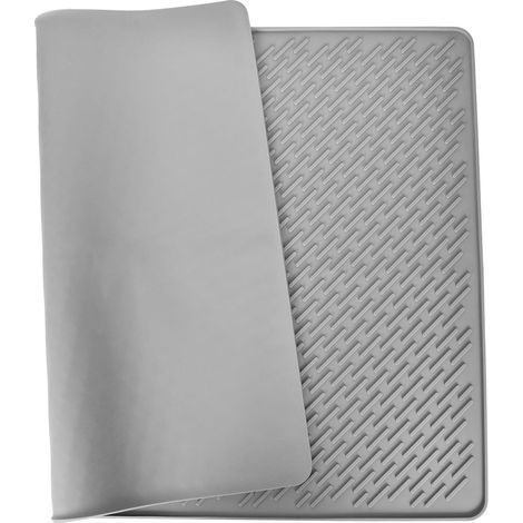 1 Tapis de litière pour chat, Silicone antidérapant, Imperméable 70x50 cm, Pour bac à litière (1/5)