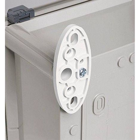 Jeu de 4 pattes de fixation murale pour boîtiers industriels à partir de largeur 110mm et boîtes Plexo LEGRAND 035802 (1/2)
