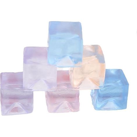 Squishy Glacon Cube Anti Stress Objet Sensoriel pour Adulte Lot de 6pcs (1/5)