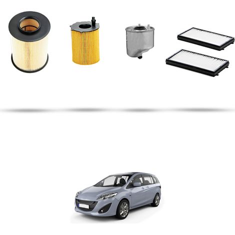 Kit tagliando 4 filtri compatibile con Mazda 5 (CW) 1.6 CD 85kw dal 2010 (1/5)