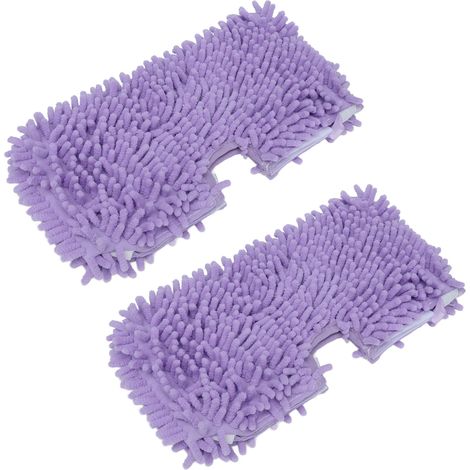 Lot de 2 lingettes de rechange pour balai à franges, en microfibre douce, compatibles avec les modèles Shark S3601 et S3501 (violet). (1/5)