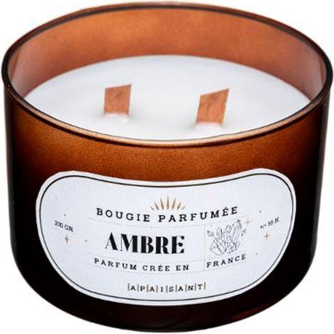 Bougie Parfumée en Verre "Snow" 470g Ambre