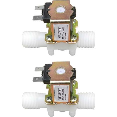 KZQ 2x 12v 1/2inch electrovanne electrique en plastique magnetique eau air normalement ferme