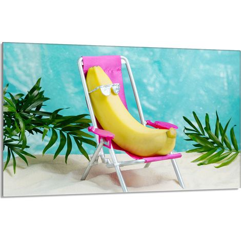 Glasschutzplatte für den Herd 80x52 Banane