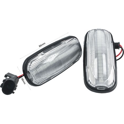 Kit Freccia Laterale a Led Side Marker Dinamica Lente Trasparente Land Rover Discovery 2 Defender Freelander 1 OEM XGB000030L (1/3)