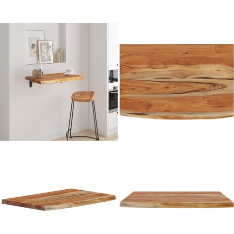vidaXL Étagère murale rectangulaire massif acacia bordure assortie