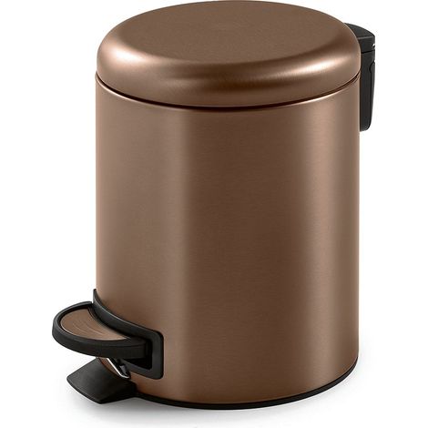 GEDY 32098200000 POTTY Papelera redonda con tapa 3 L oro rosa - ref: 32098200000 (1/2)