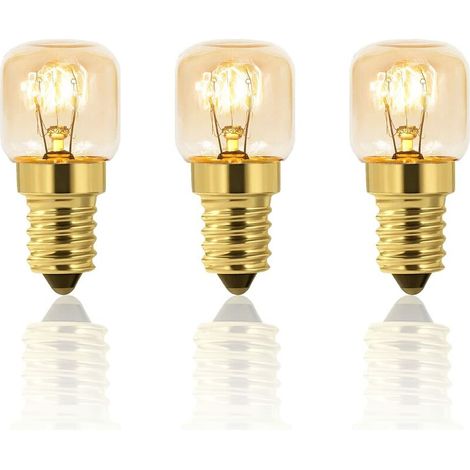 Lot de 5 Ampoule a Sel 25W E14 T22, Incandescence Blanc Chaud 2700K, 160LM, AC 230V, Ampoule Four 25w 300°, Pour Four, Frigo, Lampe de Sel, Fours Grill (1/5)