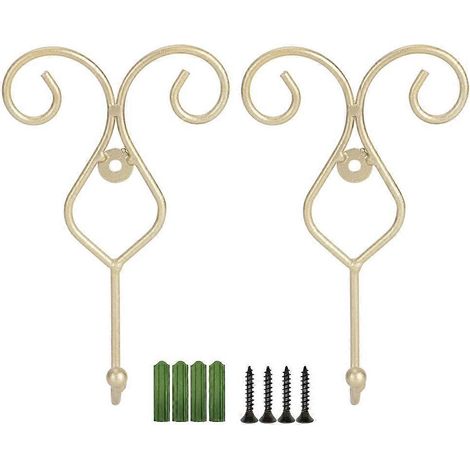 2 Crochets Muralux pour Salle de Bain, Cuisine et Porte - Support Polyvalent pour Serviettes, Vêtements, Chapeaux et Tableaux, Finition Métal, Lot de 2 (1/5)