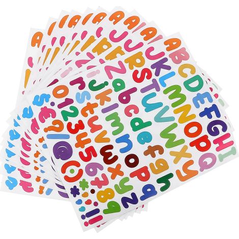 10 feuilles d'autocollants alphabet, lettres et chiffres pour boîtes aux lettres-22.9x19.3cm (1/4)
