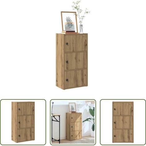Bücherregal Holz - Bücherregal Artisan-Eiche 40x24x77 cm Holzwerkstoff (1/5)