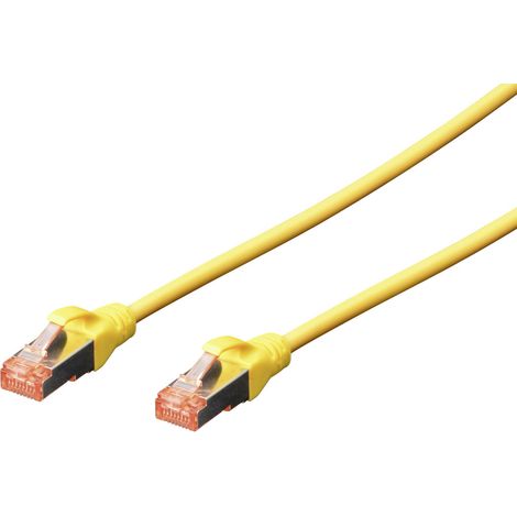 Digitus DK-1644-010/Y RJ45 Patchkabel CAT 6 S/FTP 1.00 m Gelb Halogenfrei, verdrillte Paare, mit Ras (1/5)