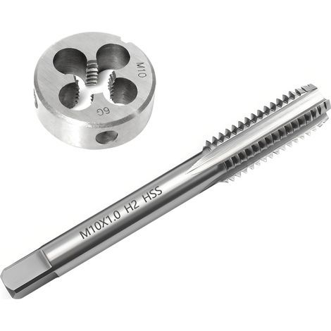 M10 X 1 Tarauds et Filières Métriques, Filetage Métrique Taraud en Acier, Kit de Taraudage Filetage, Tarauds et Filières Hss, M10 x 1,0 mm (1/5)