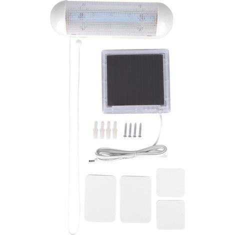 Lampe de secours LED à panneau solaire pour escalier extérieur, couloir, abri de jardin, cour, à tirette (1/5)