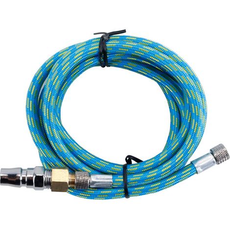 Kit adaptateur de tuyau d'air tressé pour aérographe, tuyau en nylon tressé, pour compresseur d'air de pulvérisation avec raccord adaptateur pour aérographe, 1,8 m (1/5)