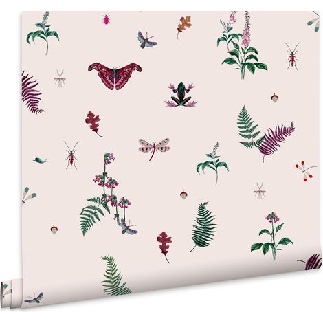 Joules Vliestapete Midnight Beasts Blush Crème 10mx52cm
