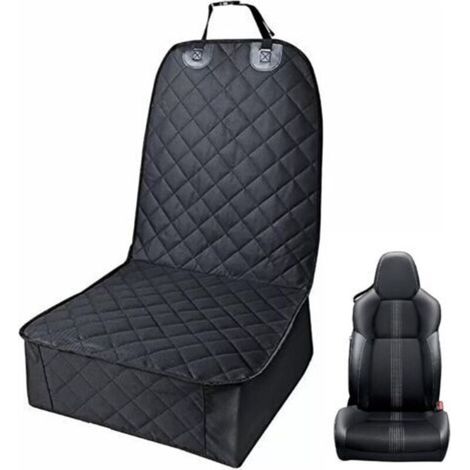 Housse de siège avant pour chiens : imperméable, antidérapante, résistante aux rayures, noire, universelle, pour voitures, fourgonnettes et SUV