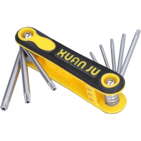 Clé en étoile pliable 8 en 1, jeu de clés combinées portables de poche, outils de réparation SK‑289 (1/5)