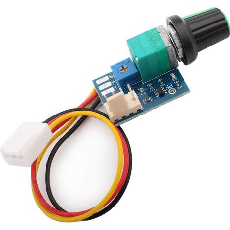 Contrôleur de vitesse de ventilateur PWM DC 0-12V 4pin 1 canaux pour Châssis D'Ordinateur PC(Avec bornes pré-câblées) (1/5)
