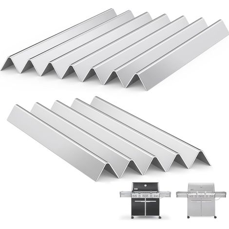 12er-Pack Edelstahl-Geschmacksriegel für Weber Summit 600-Serie – E-640 S-640 E-650 S-650 E-660 S-660 E-670 S-670 – Ersatzteile für Weber 67670 Gasgrill (1/2)