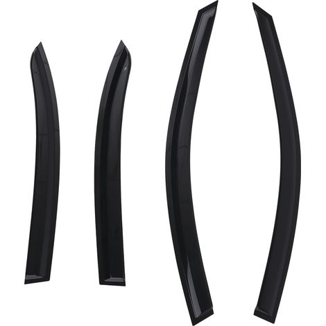 Acrylic Wind Deflectors for Mercedes C Class 07-14 Outside Mount Black 4PCS