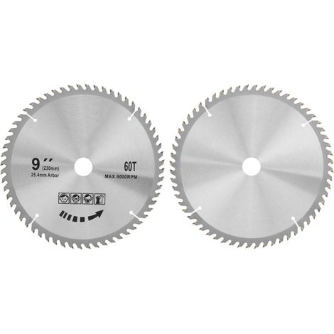 Beyamis Lame de scie circulaire en carbure cémenté pour le travail du bois, accessoire pour lame de scie 9 x 60 dents, 230 mm (1/5)